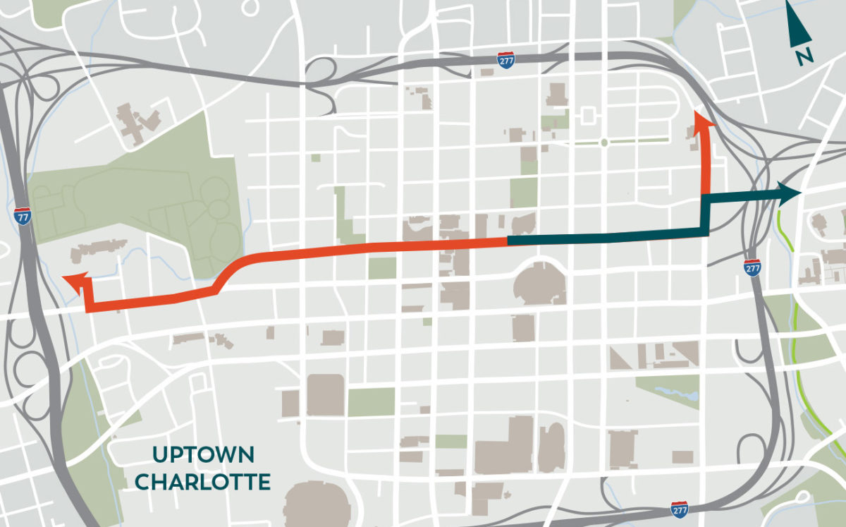 Stewart, Charlotte DOT, and Sustain Charlotte Announce Plans for Uptown Cycle Track